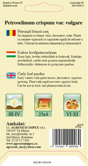 Pătrunjel frunză creţ