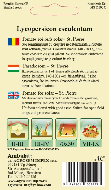 Tomate soi seră-solar - Saint Pierre