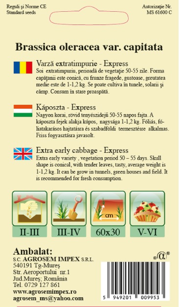 Varză extratimpurie - Express