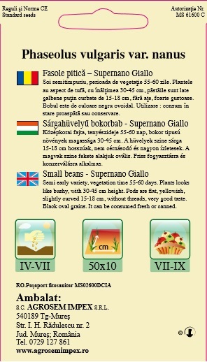 Fasole pitică - Supernano Giallo