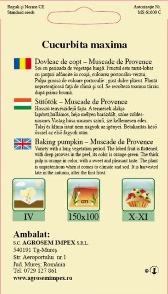 Dovleac de copt - Muscade de Provence