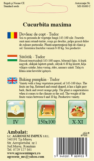 Dovleac de copt - Tudor