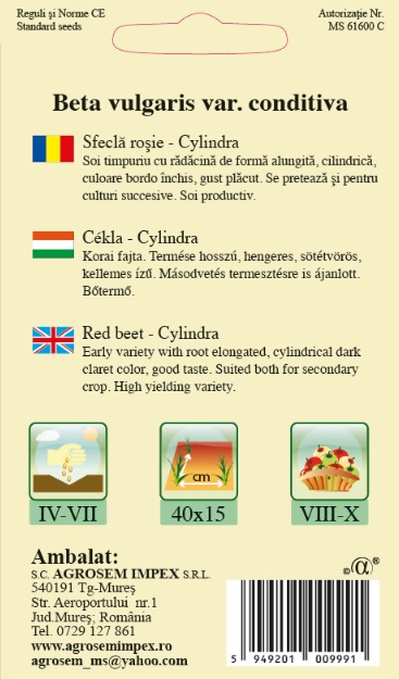 Sfeclă roşie - Cylindra