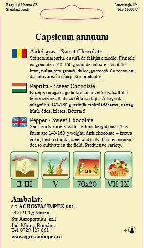 Ardei gras -Sweet Chocolate