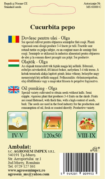 Dovleac pentru ulei-Olga