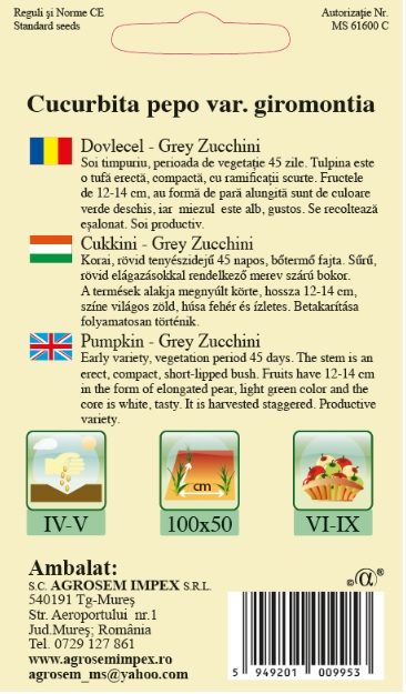 Dovlecel Grey Zucchini