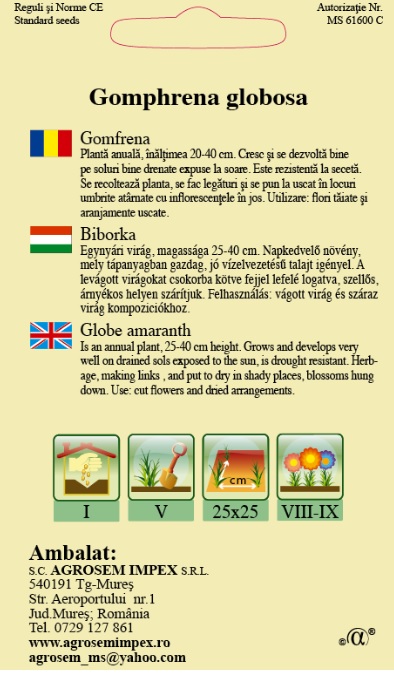 Gomfrena roșie